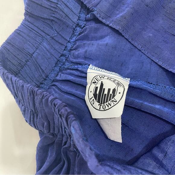 Vintage 90s Electric Blue Palazzo Pant New Name in Town Size Small - Picture 10 of 13